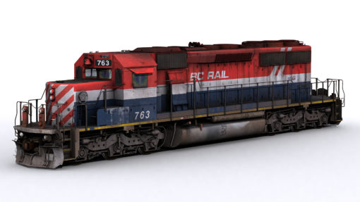 BC Rail SD40-2 763-767