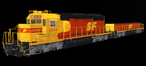ATSF Kodachrome with slugs SD39