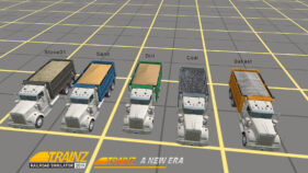 Loads for KW W900 Dump Truck and Trailers