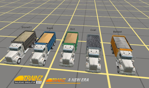 Loads for KW W900 Dump Truck and Trailers